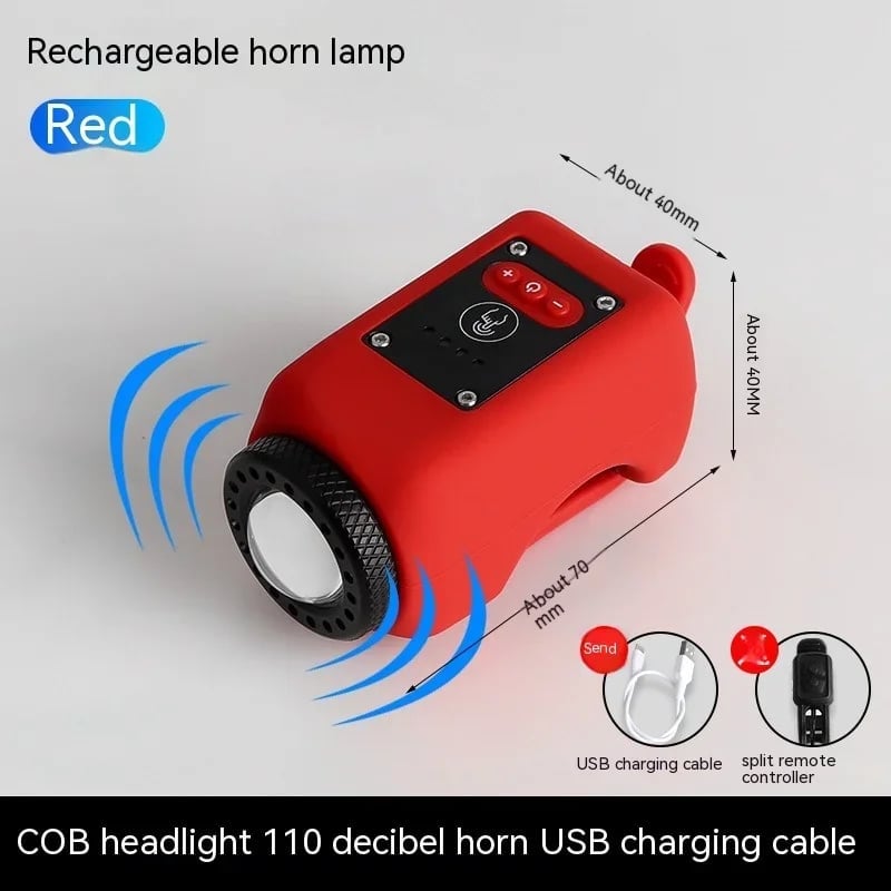 Noomoriey Bike Electronic Horn with Large Range Floodlight