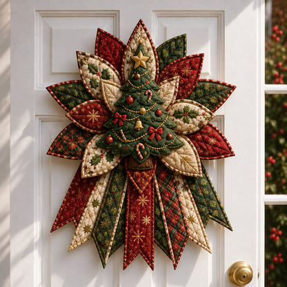Holiday Celebration Festive Quilted Christmas Door Hanging DIY Sewing Kit