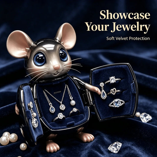 Adorable Mouse Jewelry Organizer Box Perfect Gift for Her