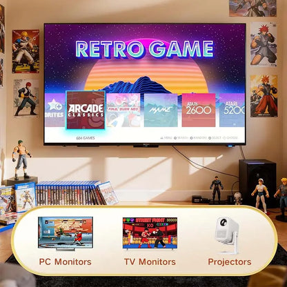 2026 Upgraded Retro Game Stick, 4K HDMI, 40000+ Classic Games, 23 Emulators, Dual Controllers