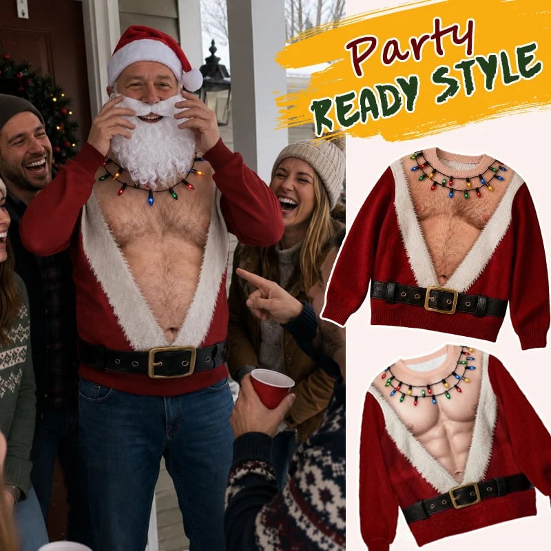Hilarious Santa Illusion Christmas Long Sleeve Shirt