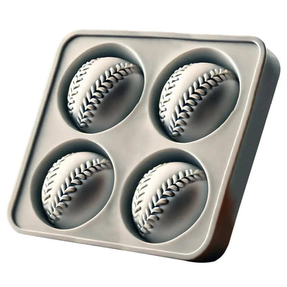 Baseball Ice Mold Slow Melting Silicone Sphere Tray for Whiskey, Cocktails & More