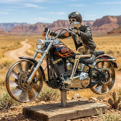 Skull Motorcycle Windmill Spinner