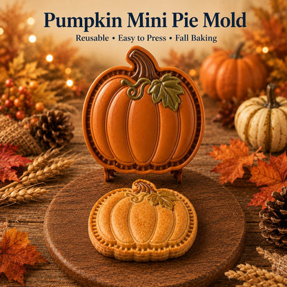 8-Design Fall Mini Pie Mold Collection | Reusable Embossed Molds for Shaping Detailed Owl, Fox, Turkey, Pumpkin