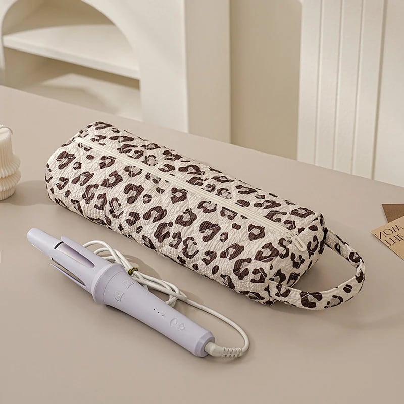 Quilted Multi Purpose Storage Bag, Portable Zipper Cosmetic Makeup Pouch with Handle