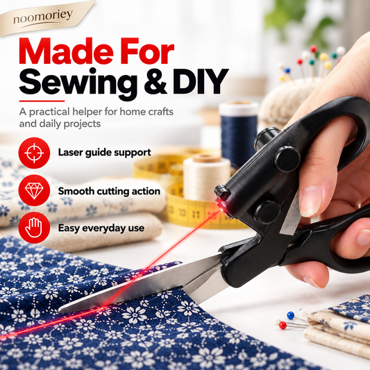 Laser Guided Sewing Scissors Multi-Purpose Scissors with Infrared Cutting Guide