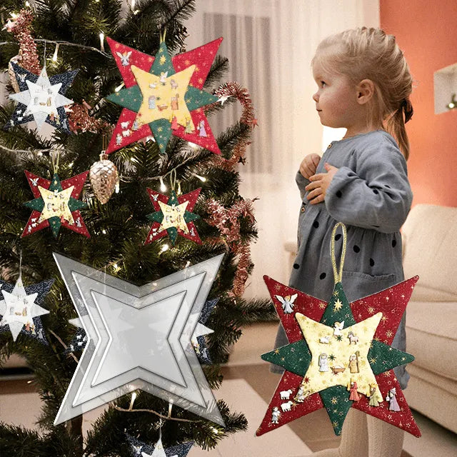 Christmas Patchwork Star Template Set-- With Instructions