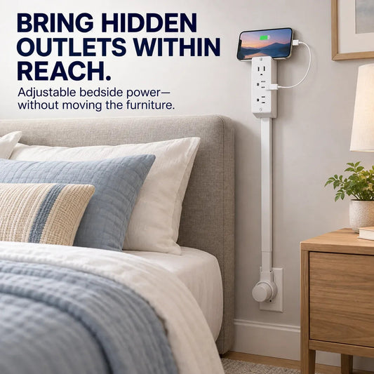 Rotating Wall Outlet Extender Bring Hidden Outlets Within Easy Reach