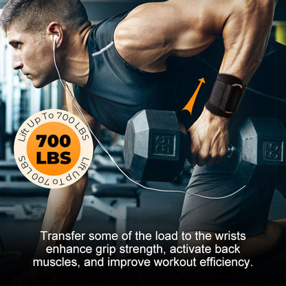 Heavy Duty Weight Lifting Wrist Hook Straps - Non-Slip Gym Wrist Support Hooks for Powerlifting & Deadlift