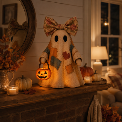 LED Pumpkin Ghost Lantern