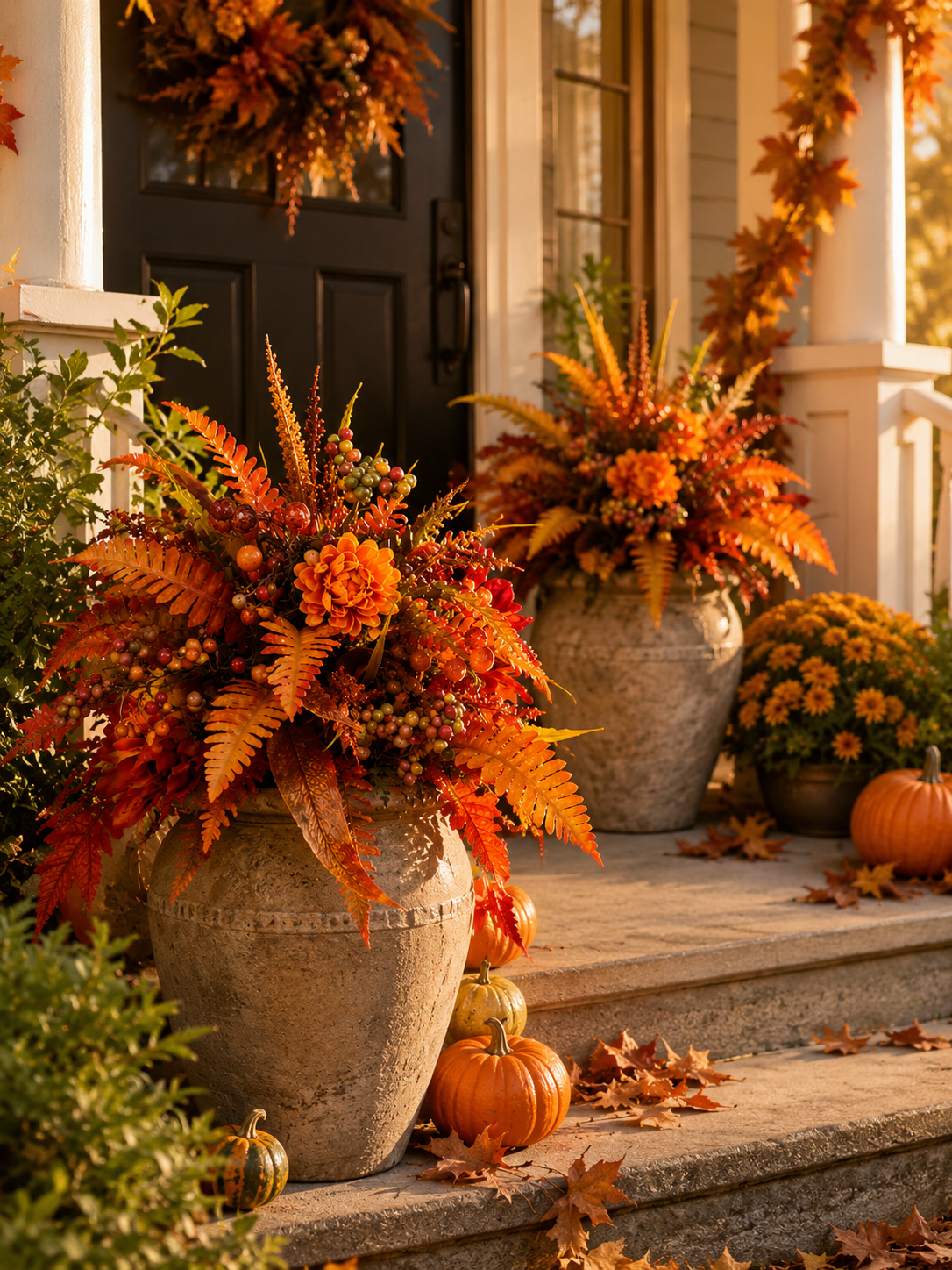 Autumn Harvest Floral Garden Stakes Fall Outdoor Yard & Porch Decor