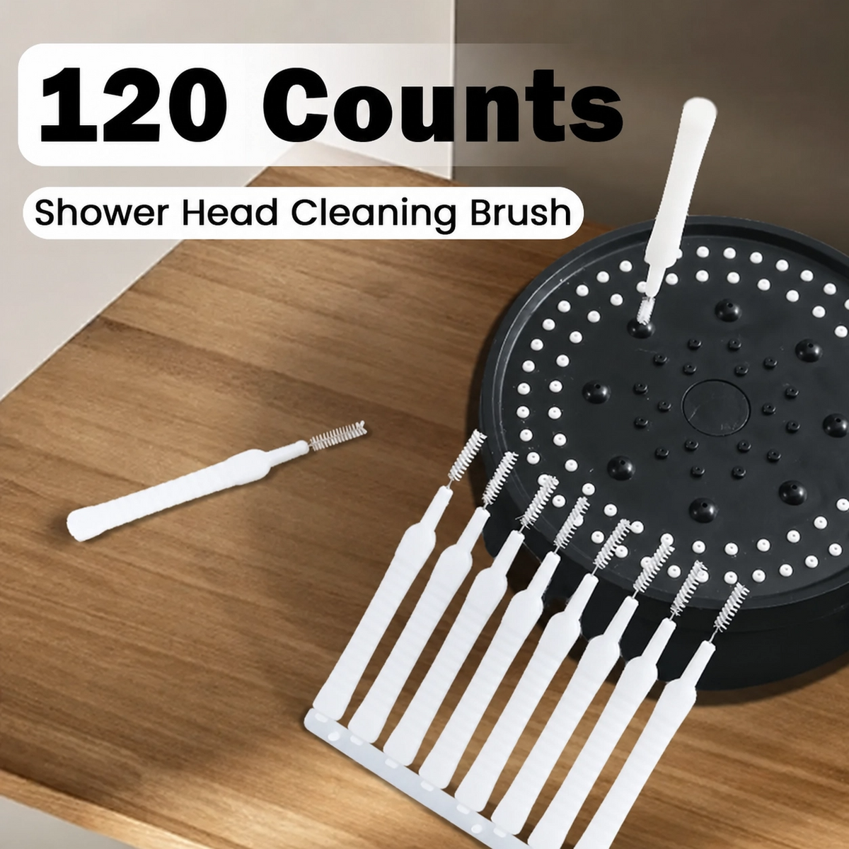 Shower Head Cleaning Brush Set Flexible, Scratch-Free & Deep-Reach