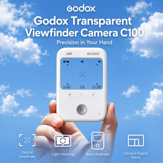 Godox C100 Transparent Viewfinder Camera See-Through Retro Style, Photography Props & Display