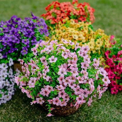 UV Resistant Artificial Flowers Fade-Free & Colorful for Garden, Patio, Home Decor