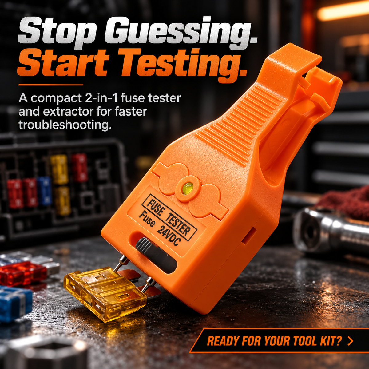 Fuse Tester & Puller Test & Extract Blade Fuses in One Tool