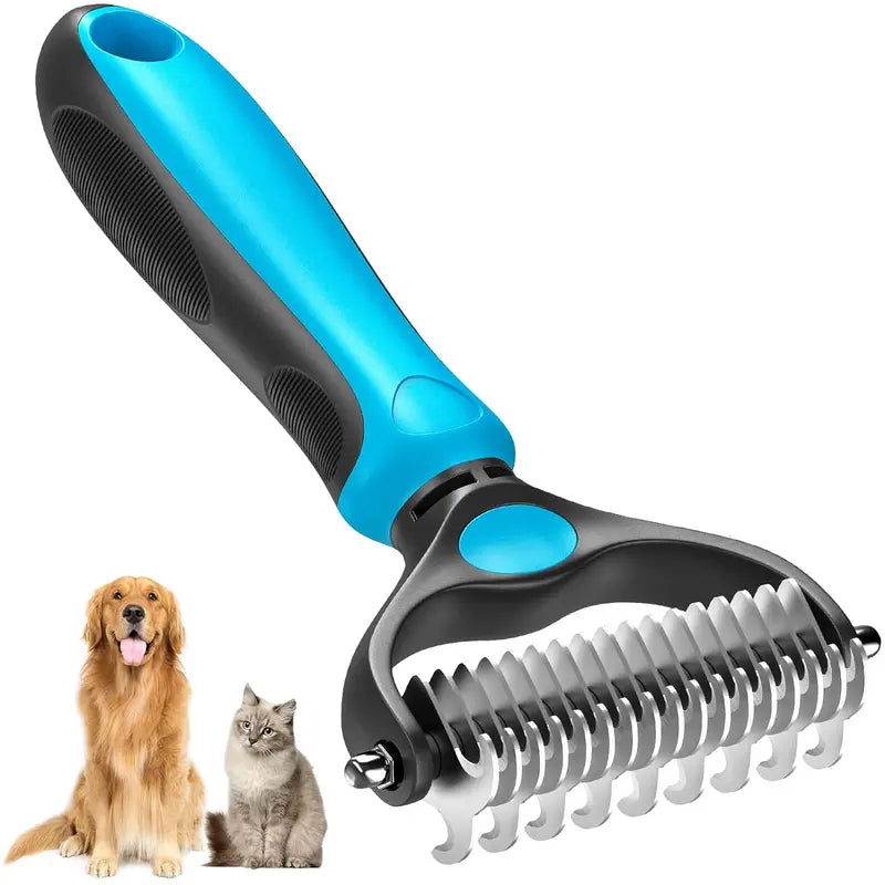 The Last Brush You'll Ever Need Double-Sided Pet Grooming Rake