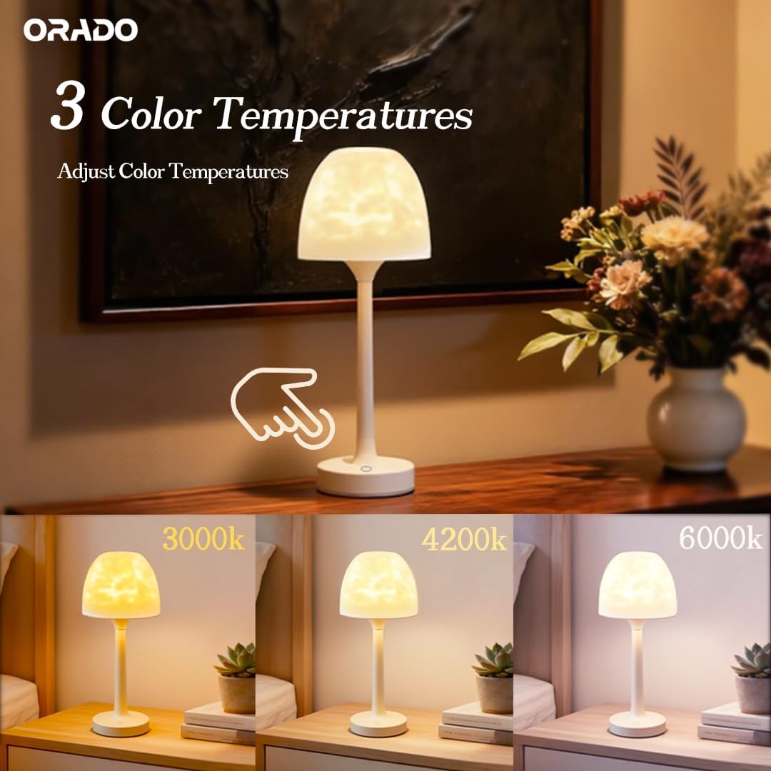IP65 Waterproof Rotating Aurora Water Ripple Desk Lamp