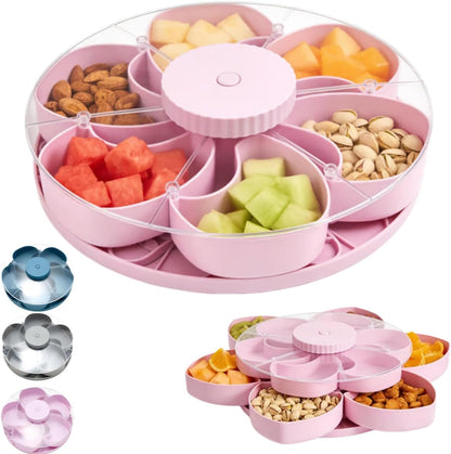 Rotating Divided Snack Tray
