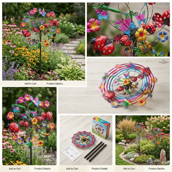 Decorative Flower Wind Spinners