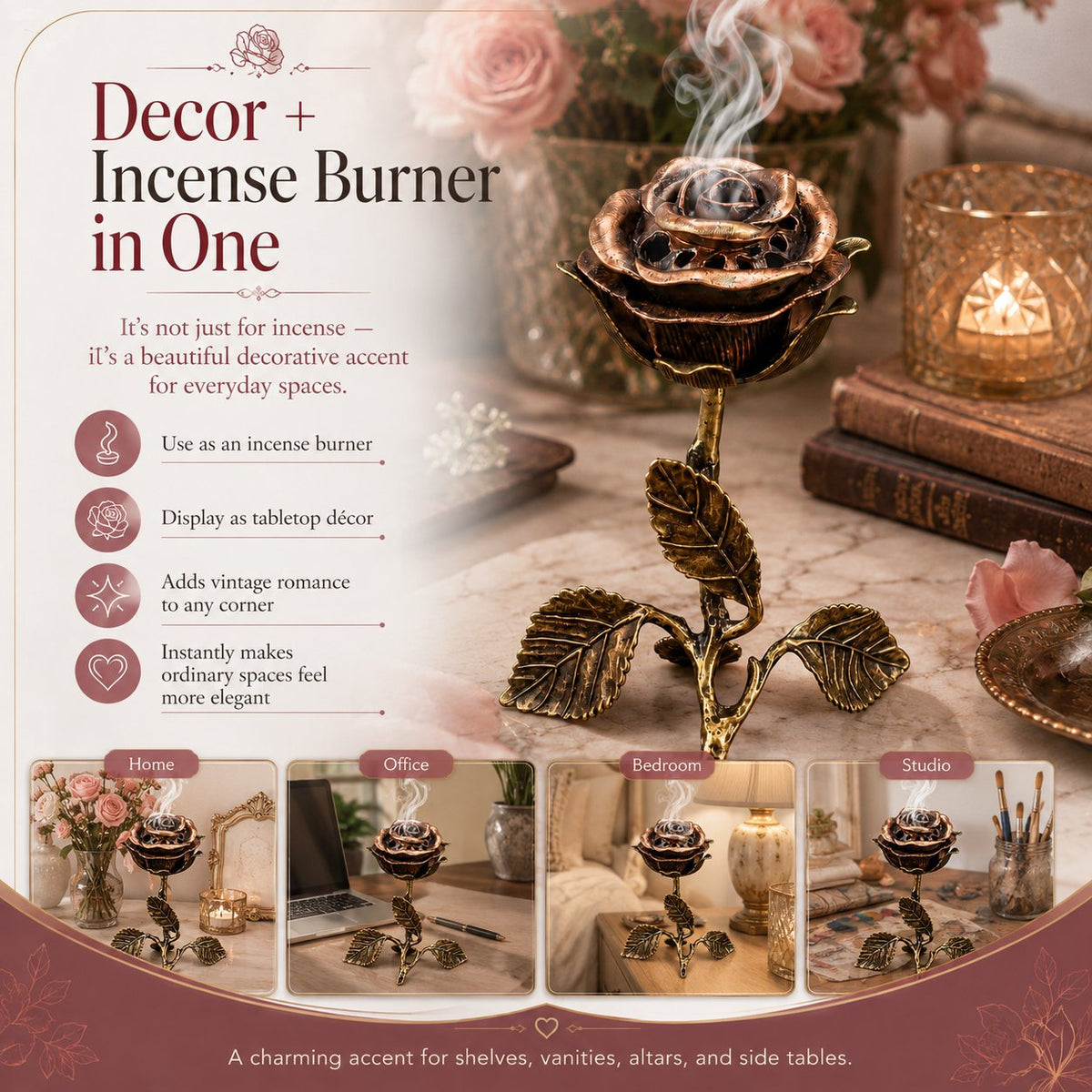 Rose Incense Burner