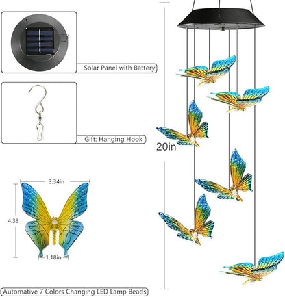 Solar Hummingbird Wind Chime
