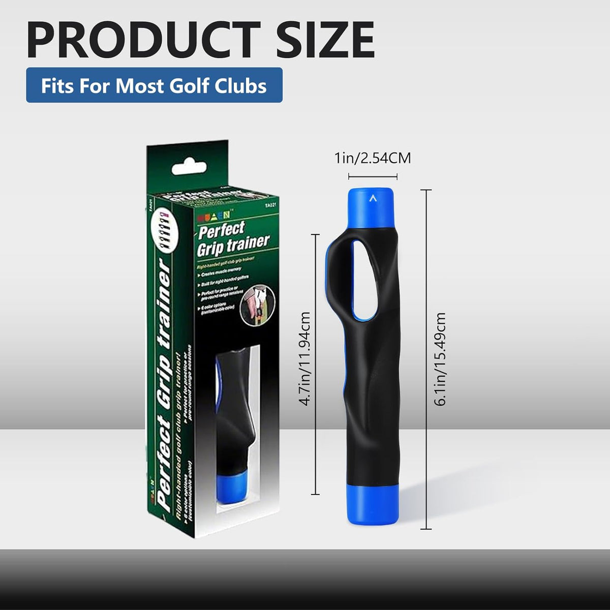Golf Grip Trainer - Golf Swing Aid Club Attachment for Correct Hand Placement