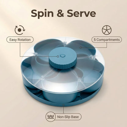 Rotating Divided Snack Tray