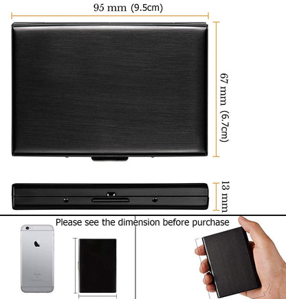 RFID Blocking Metal Card Holder, Ultra Slim Stainless Steel Business Credit Card Case