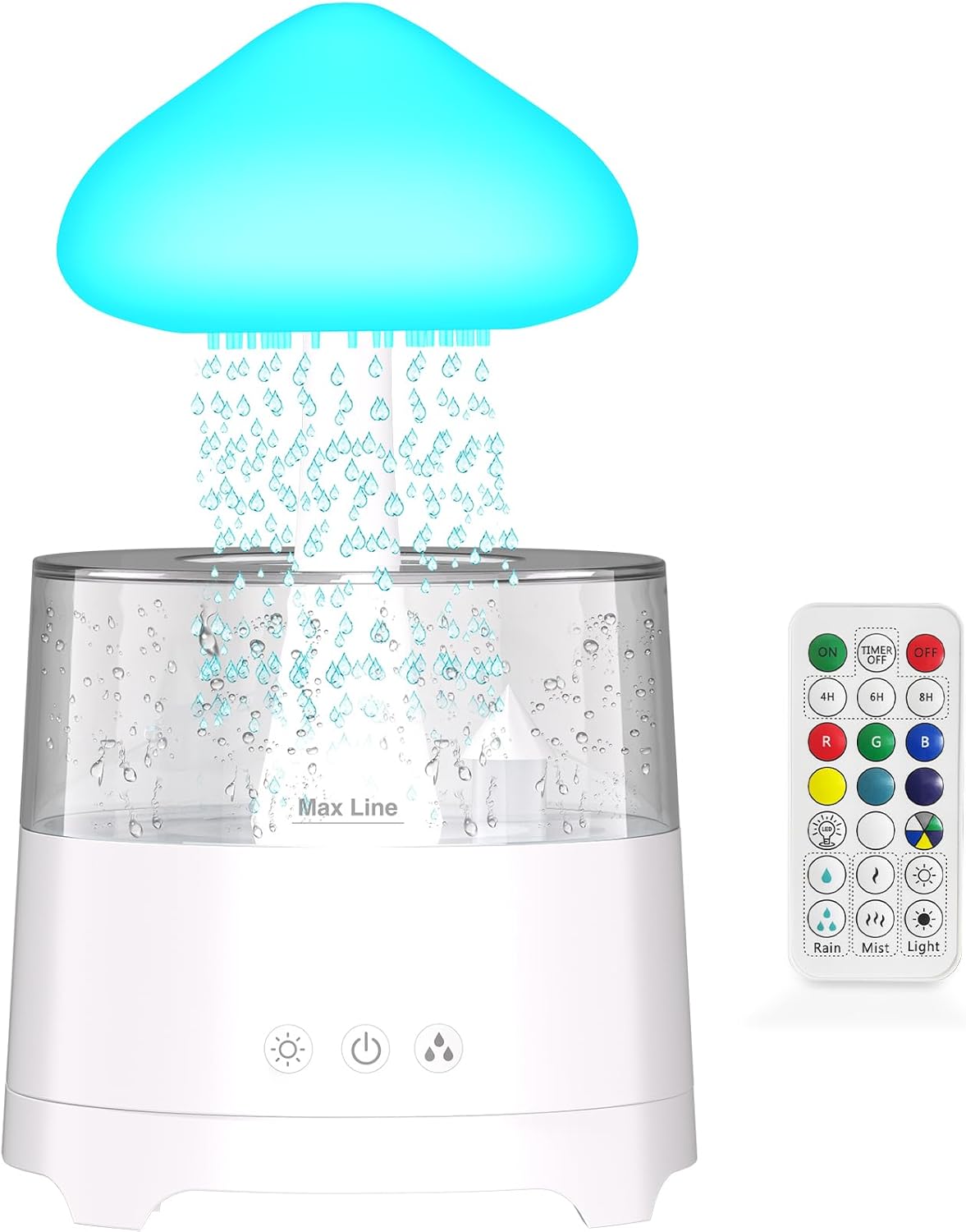 Mushroom Waterfall Humidifier Lamp