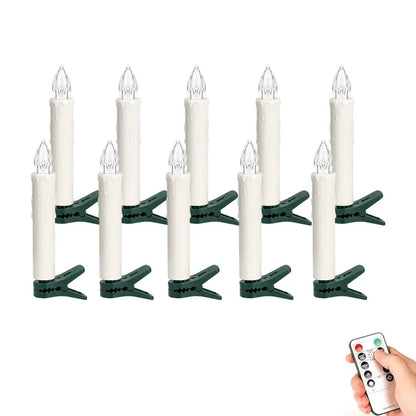 Flameless Christmas Candle Clip Lights