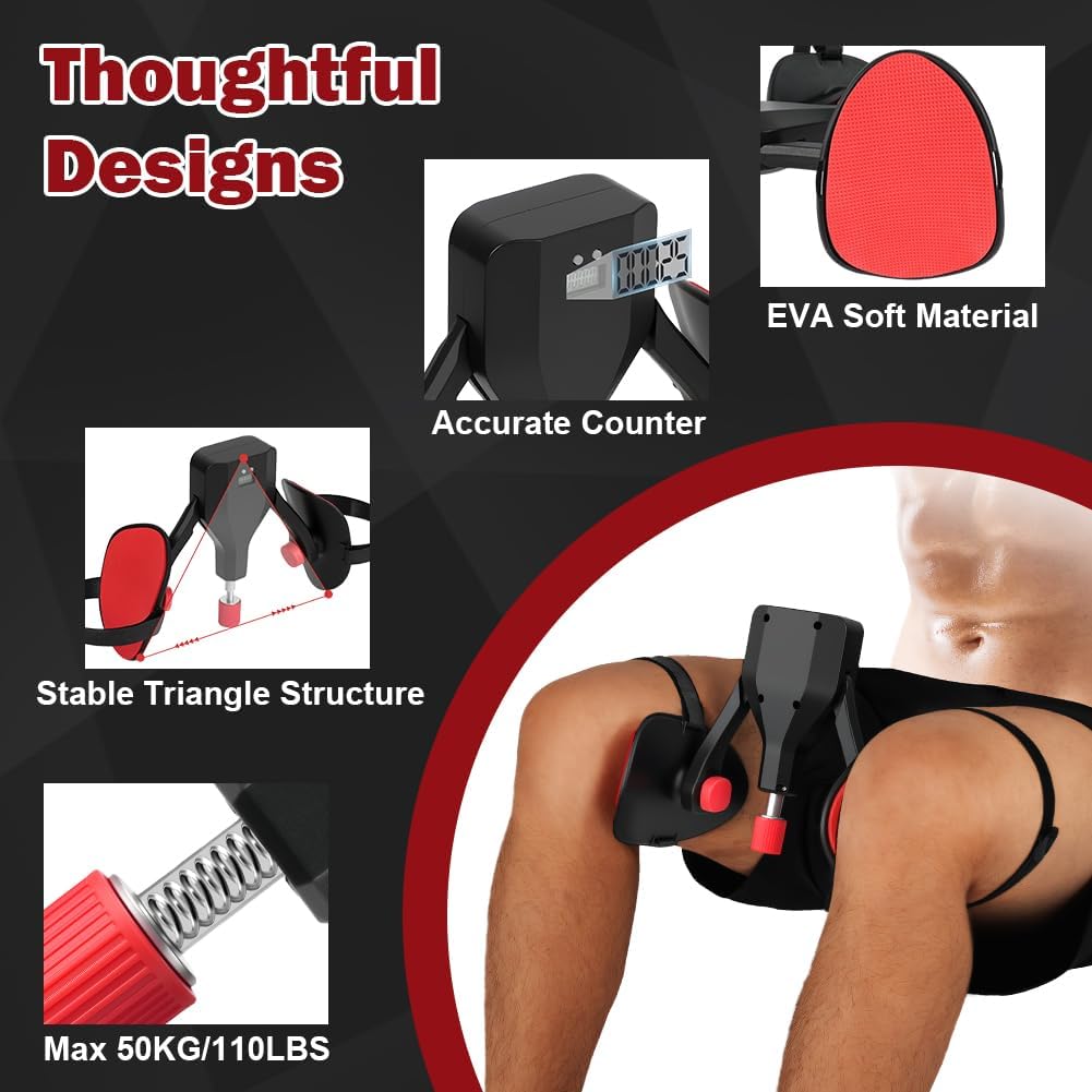 Pelvic & Inner Thigh Exerciser Strengthen Core, Improve Posture & Toning, Unisex Design
