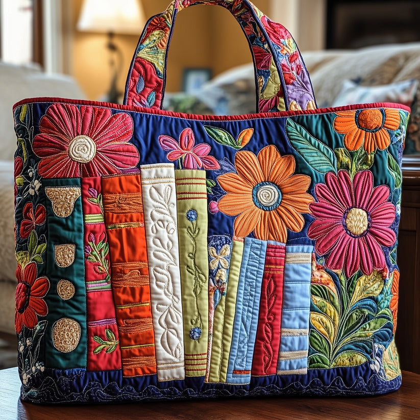 Hippie Van Quilted Tote Bag