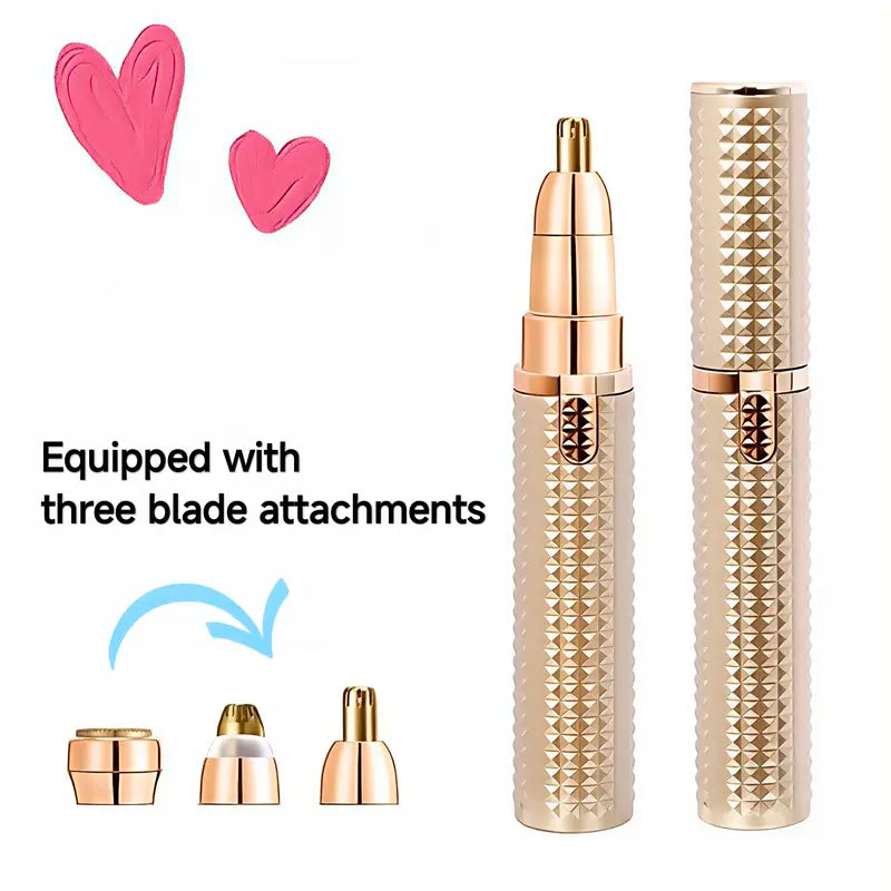 Rechargeable 3-in-1 Facial Hair Trimmer for Women