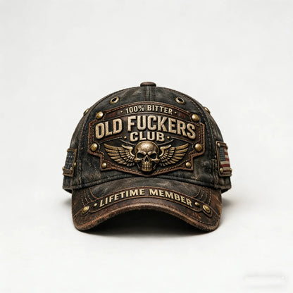 Old Fuckers Club Vintage Baseball Cap-2026