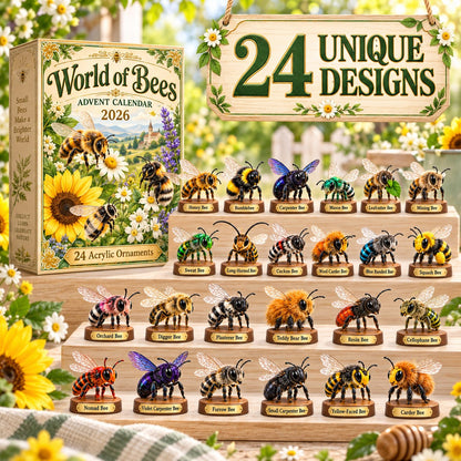 World of Bees 2026 Advent Calendar | 24 Unique Acrylic Ornaments