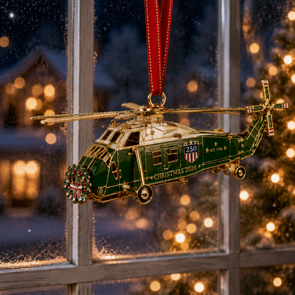 250th Anniversary Edition Helicopter Ornament