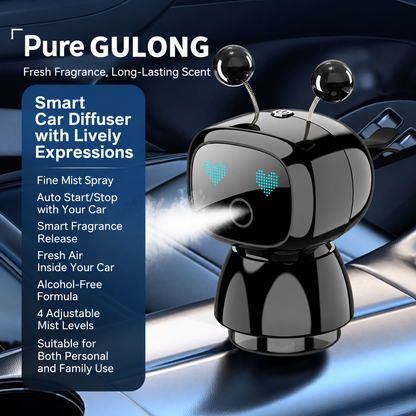 Cute Robot Car Diffuser Auto-Sensing Mist & LED Vent Freshener