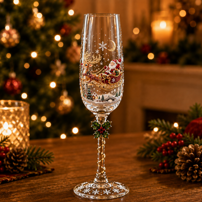 Christmas Magic Champagne Glass Collection