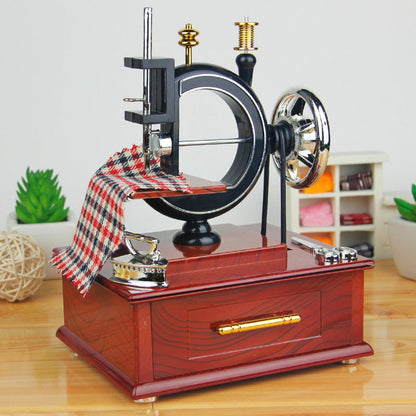 Vintage Mini Sewing Machine Music Box
