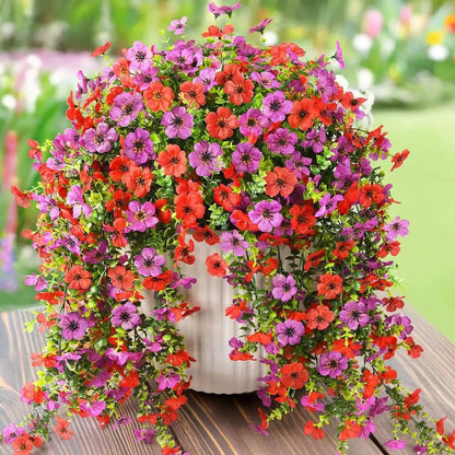 Outdoor Cascading Daisy & Eucalyptus Flowers UV Resistant Faux Hanging Blooms