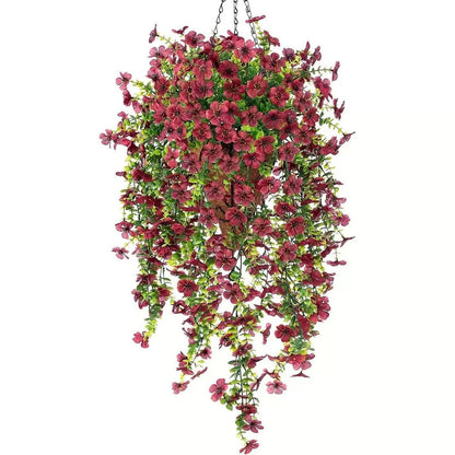 Outdoor Cascading Daisy & Eucalyptus Flowers UV Resistant Faux Hanging Blooms
