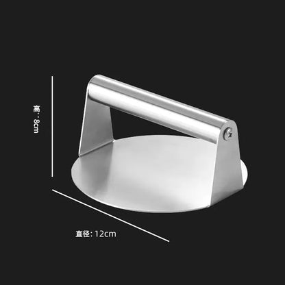 Stainless Steel Burger Smasher 4.72" Round Press, Restaurant-Style Smash Burgers at Home