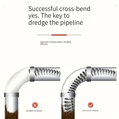 Flexible Drill-Powered Drain Cleaning Snake Deep Pipe Clog Remover for Sinks, Showers & Toilets