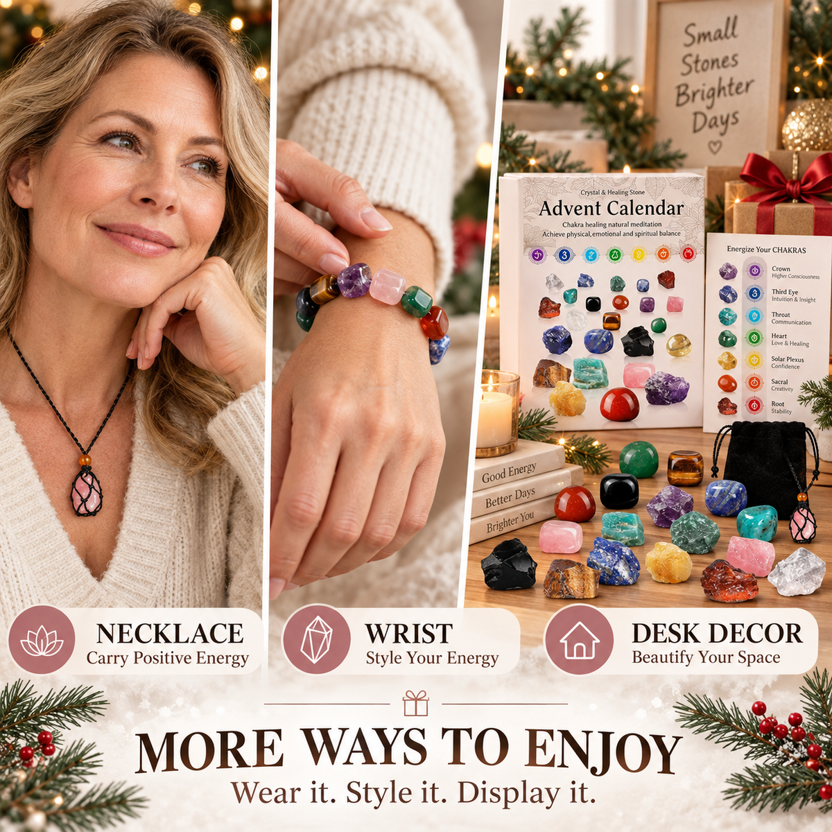Crystal Advent Calendar - 24 Days Gemstone Gift Box