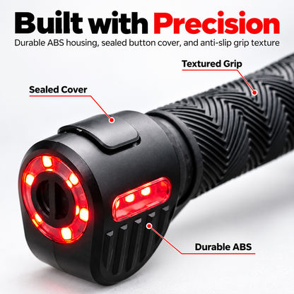 Bike Bar-End Safety Lights (Pair) | USB Rechargeable, Front & Rear Visibility, Hidden Mount