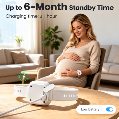 One-Touch WiFi SOS Alert Bracelet Instant Family App Notifications, IP67 Water Resistance & Rechargeable Design