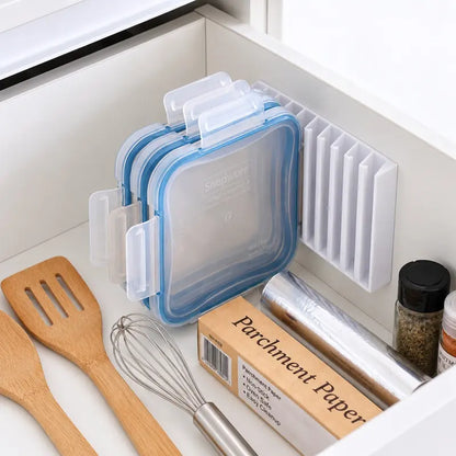 LidLoft 10-Slot Lid Organizer Home Storage Holder for Kitchen Cabinet, Drawer, Shelf, Wall Mount Use