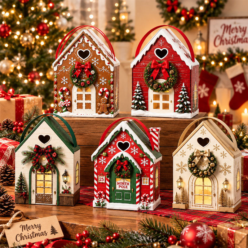 Christmas Magic House Gift Box Creative 3D Handheld Holiday Gift Packaging
