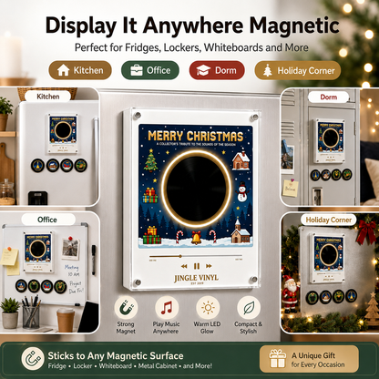 Jingle Vinyl Christmas Magnetic Music Player Set