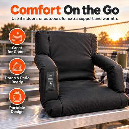 Heated Massage Floor Chair | Foldable Portable Lounge Seat